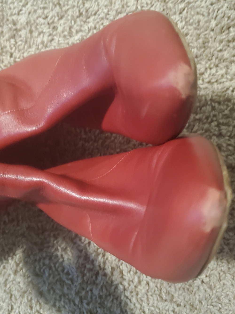 Gianvito Rossi Red Leather Knee-High Stiletto Boots EU 39 Made in Italy - Picture 8 of 10